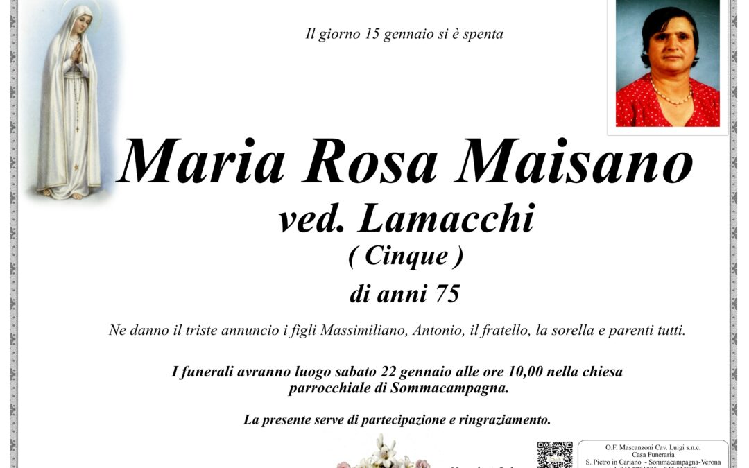 MAISANO MARIA ROSA VED LAMACCHI